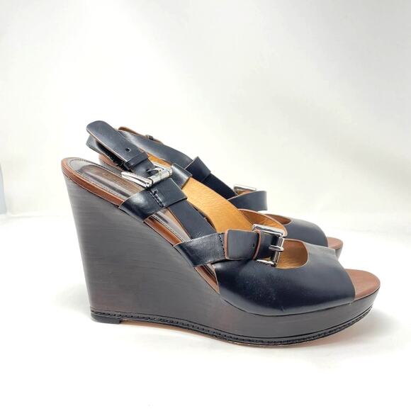 Coach Black Platform Sandals 8.5 - Picture 1 of 12